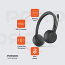 Porodo Office Wireless Headset - Black - سماعة رأس بلوتوث - مايكروفون - بورودو - كفالة 24 شهر