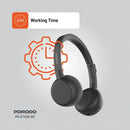 Porodo Office Wireless Headset - Black - سماعة رأس بلوتوث - مايكروفون - بورودو - كفالة 24 شهر