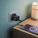 Porodo PD 20W USB QC3.0 UK Fast Charger with C to C Cable - Black - بلاك شاحن حائط + سلك شحن تايب سي - طول 1.2 متر - بورودو - كفالة 12 شهر