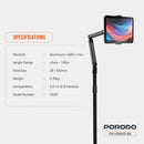 Porodo Phone & Tablet Floor Stand - Black [O] - ستاند لجميع انواع الاجهزة - قابل للتعديل - برودو
