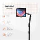 Porodo Phone & Tablet Floor Stand - Black [O] - ستاند لجميع انواع الاجهزة - قابل للتعديل - برودو