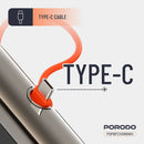 Porodo Pocket Volt 5000mAh Power Bank - Black - بطارية متنقلة - مع شاحن تايب سي - سعة 5 ألاف مللي امبير + شاشة رقميه - لأجهزة الاندرويد والايفون 15 والايفون 16 والايفون 17 - كفالة 24 شهر