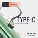 Porodo Pocket Volt 5000mAh Power Bank - Green - بطارية متنقلة - مع شاحن تايب سي - سعة 5 ألاف مللي امبير + شاشة رقميه - لأجهزة الاندرويد والايفون 15 والايفون 16 والايفون 17 - كفالة 24 شهر