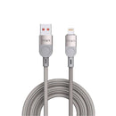 PAWA Levin Braided Cable USB-A to Lightning 3.1A -1.2M GREY TITANUM - سلك شحن ايفون - باوا - طول 1.2 سم - كفالة 24 شهر