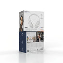 Porodo Soundtec Sonik Wired & Wireless Headphones with Premium Leather Earpads - White [O] - سماعة رأس بلوتوث - كفالة 12 شهر