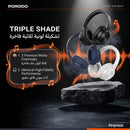 Porodo Soundtec Sonik Wired & Wireless Headphones with Premium Leather Earpads - Black [O] - سماعة رأس بلوتوث - كفالة 12 شهر