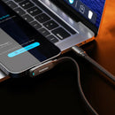 Porodo T-Flow 60W T-Shaped USB-C to USB-C Gaming Cable with 90° Connector & Flat Braided Design - Black [O] -  سلك شحن - بورودو - تايب سي الي  تايب سي - طول 1.2 متر - قوة 60 واط - كفالة 12 شهر