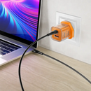 Porodo Tezclarte Quick Wall Charger 30W Dual-Port Fast Charging  - Orange - بلاك شاحن حائط - فتحتين للشحن 30 واط - بورودو - كفالة 24 شهر