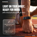 Porodo TrackFit Arc Smart Fitness Tracker With Silicone Strap Black [O] - سوار ذكي - متابعة الصحة + النشاط البدني - بورودو - كفالة 24 شهر