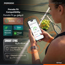 Porodo TrackFit Arc Smart Fitness Tracker With Silicone Strap Black [O] - سوار ذكي - متابعة الصحة + النشاط البدني - بورودو - كفالة 24 شهر