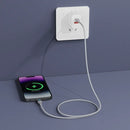 Porodo USB-C to Lightning Charging & Data Cable PD 27W 1m - Grey - سلك شحن ايفون  تايب سي - برودو - كفالة سنتين - طول 1 متر