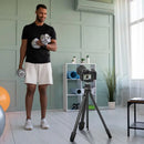 Porodo Ultra-Light Aluminum Tripod - Black - ستاند ارضي متنقل للتثبيت - مناسب للكاميرا + البروجيكتور - بورودو