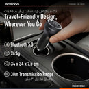 Porodo Velano Car Charger with Dual USB-C Ports - Black [O] - شاحن سيارة - خاصية التتبع للاندرويد والايفون - منفذين تايب سي - قوة 30 واط - كفالة 12 شهر