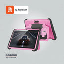 Porodo 10.1" Kids Android Tablet - Pink تابلت اطفال - يدعم 2 شريحتين اتصال + ميموري - برودو