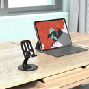 Porodo Blue Desktop Phone Holder 360° Rotating Base - Black - ستاند لجميع انواع الاجهزة - قابل للحمل والتسفيط - بورودو