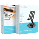 Porodo Blue Desktop Phone Holder 360° Rotating Base - Black - ستاند لجميع انواع الاجهزة - قابل للحمل والتسفيط - بورودو