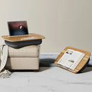 Porodo Lifestyle Laptop stand with Pillow Base - Grey [O] - ستاند منزلي \ خارجي - للجلسات الارضية - الخارجية - مناسب لجميع انواع الاجهزة