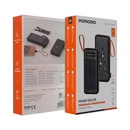 Porodo Piano Solar 10000mAh Power Bank with Integrated Cables-Black [O] - بطارية متنقلة - بورودو - سعة 10000 - سلك شاحن أيفون + تايب سي + مايكرو - 1 منفذ تايب سي - 1 منفذ يو اس بي - شاشة رقمية - كفالة 24 شهر