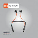Porodo Echo Flex Magnetic Buds Hall-Switch Technology Black [O] - سماعة بلوتوث - برودو - رياضية مقاومة للتعرق - خاصية منع الضوضاء - كفالة 12 شهر