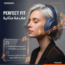 Porodo Soundtec Sonik Wired & Wireless Headphones with Premium Leather Earpads - Black [O] - سماعة رأس بلوتوث - كفالة 12 شهر