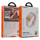 Porodo TrackFit Arc Smart Fitness Tracker With Silicone Strap Pink - سوار ذكي - متابعة الصحة + النشاط البدني - بورودو - كفالة 24 شهر