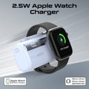Promate Power Bank, 5000mAh Mini 20W USB-C - Lightning , Apple Watch Charger - LED Display Blue -  بطارية متنقلة - مع شاحن تايب سي + شاحن ايفون - سعة 5000 ملي امبير + شاشة رقميه + شاحن ساعة ابل - لأجهزة الاندرويد والايفون - كفالة 24 شهر