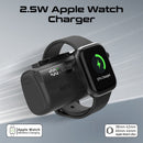 Promate Power Bank, 5000mAh Mini 20W USB-C - Lightning , Apple Watch Charger - LED Display - Black - بطارية متنقلة - مع شاحن تايب سي + شاحن ايفون - سعة 5000 ملي امبير + شاشة رقميه + شاحن ساعة ابل - لأجهزة الاندرويد والايفون - كفالة 24 شهر
