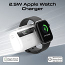 Promate Power Bank, 5000mAh Mini 20W USB-C - Lightning , Apple Watch Charger - LED Display White -  بطارية متنقلة - مع شاحن تايب سي + شاحن ايفون - سعة 5000 ملي امبير + شاشة رقميه + شاحن ساعة ابل - لأجهزة الاندرويد والايفون - كفالة 24 شهر