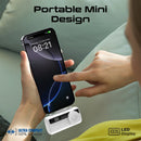 Promate Power Bank, 5000mAh Mini 20W USB-C - Lightning , Apple Watch Charger - LED Display White -  بطارية متنقلة - مع شاحن تايب سي + شاحن ايفون - سعة 5000 ملي امبير + شاشة رقميه + شاحن ساعة ابل - لأجهزة الاندرويد والايفون - كفالة 24 شهر