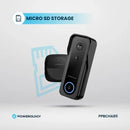 Powerology Smart Doorbell Camera - Black[O] -جرس باب لاسلكي + كاميرا + صوت سبيكر - باورولوجي - كفالة ٢٤ شهر