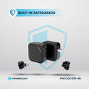 Powerology 100W Triple PD + 1 QC3.0 World Travel Kit - بلاك حائط شحن دولي - 4 فتحات للشحن - 3 فتحات تايب سي +1 فتحة يو اس بي - قوة 100 واط - كفالة 24 شهر