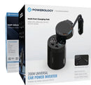 Powerology 200W Universal Car Power Inverter (Black) [V] - شاحن سيارة + محول طاقة - 2 في 1 - 1 منفذ كهرباء 12 فولت + 24 فولت - 1 منفذ يو اس بي - 1 منفذ تايب سي - قوة 200 واط - كفالة 24 شهر