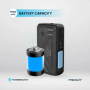 Powerology 27000mAh Solar Wireless Charging Power Bank PD 20W Black [O] - بطارية متنقلة سعة 27الف + شحن بالطاقة الشمسية - شحن لاسلكي  - قوة 20واط - باورولوجي - كفالة 24 شهر