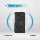 Powerology 27000mAh Solar Wireless Charging Power Bank PD 20W Black [O] - بطارية متنقلة سعة 27الف + شحن بالطاقة الشمسية - شحن لاسلكي  - قوة 20واط - باورولوجي - كفالة 24 شهر