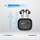 Powerology 6 Mic Hybrid ANC + ENC True Wireless Buds - Black - سماعة باورولوجي - بلوتوث - خاصيه عزل الضوضاء - تدعم التحكم باللمس - كفالة 24 شهر