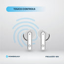 Powerology 6 Mic Hybrid ANC + ENC True Wireless Buds - White [O] - سماعة باورولوجي - بلوتوث - خاصيه عزل الضوضاء - تدعم التحكم باللمس - كفالة 24 شهر