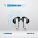 Powerology 6 Mic Hybrid ANC + ENC True Wireless Buds - Black - سماعة باورولوجي - بلوتوث - خاصيه عزل الضوضاء - تدعم التحكم باللمس - كفالة 24 شهر