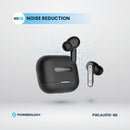 Powerology 6 Mic Hybrid ANC + ENC True Wireless Buds - Black - سماعة باورولوجي - بلوتوث - خاصيه عزل الضوضاء - تدعم التحكم باللمس - كفالة 24 شهر