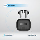 Powerology 6 Mic Hybrid ANC + ENC True Wireless Buds - Black - سماعة باورولوجي - بلوتوث - خاصيه عزل الضوضاء - تدعم التحكم باللمس - كفالة 24 شهر