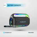 Powerology Deep Bass Party Speaker - Black [O] - سبيكر مكبر صوت + ميكروفون - باورولجي - كفالة 24 شهر