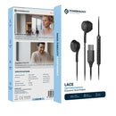 Powerology Wired Type C Semi In Ear Earphone with Mic - Black - سماعة اذن - مع مايكروفون - تايب سي - كفالة 24 شهر