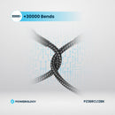 Powerology New Braided Type-C to Lightning Cable 1.2M PD 60W - Black - سلك شحن ايفون - تايب سي - باورولوجي - 1.2 متر - كفالة 24 شهر