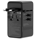 Powerology Spetrova GaN Multi-Port Universal Adapter PD 140W [O] - بلاك حائط شحن دولي - 7 فتحات للشحن - 6 فتحات تايب سي + 1 فتحة يو اس بي - قوة 140 واط - كفالة 24 شهر