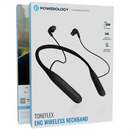 Powerology Toneflex ENC Wireless Neckband - Black [O] - سماعة بلوتوث - باورولوجي - رياضية مقاومة للتعرق - خاصية منع الضوضاء - كفالة 12 شهر
