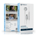 Powerology Lace Mono High-Fidelity Mono Earphones - White - سماعة اذن - مع مايكروفون - صوب واحد - تايب سي - كفالة 12 شهر