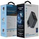 Powerology Voltflow 100W AVS GaN Wall Charger Gray [O] - شاحن حائط تايب سي -  فتحتين تايب سي + فتحة للشحن السريع - باورولوجي - قوة 100 واط - كفالة 12 3شهر