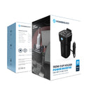 Powerology 150w Cup Holder Power Inverter - شاحن سيارة + محول طاقة - 2 في 1 - 1 منفذ كهرباء 12 فولت - 1 منفذ يو اس بي - 2 منفذين تايب سي - قوة 150 واط - كفالة 24 شهر