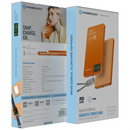 Powerology MagVolt 5000mAh Magnetic Power Bank - Orange - بطارية متنقلة - باورولوجي - سعة 5000 -  شحن لاسلكي ( ماغ سيف )- تدعم شحن ساعة ابل + الايربودز - شاشة رقميه + خيط علاق - كفالة 12 شهر