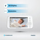 Powerology Monitor - App Baby Camera with  Pink Covers Type-C Charging Interface, Built-in Lullabies [O] - كاميرا داخلية + شاشة  باورولوجي - كفالة 12 شهر