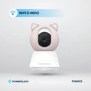 Powerology Monitor - App Baby Camera with  Pink Covers Type-C Charging Interface, Built-in Lullabies [O] - كاميرا داخلية + شاشة  باورولوجي - كفالة 12 شهر